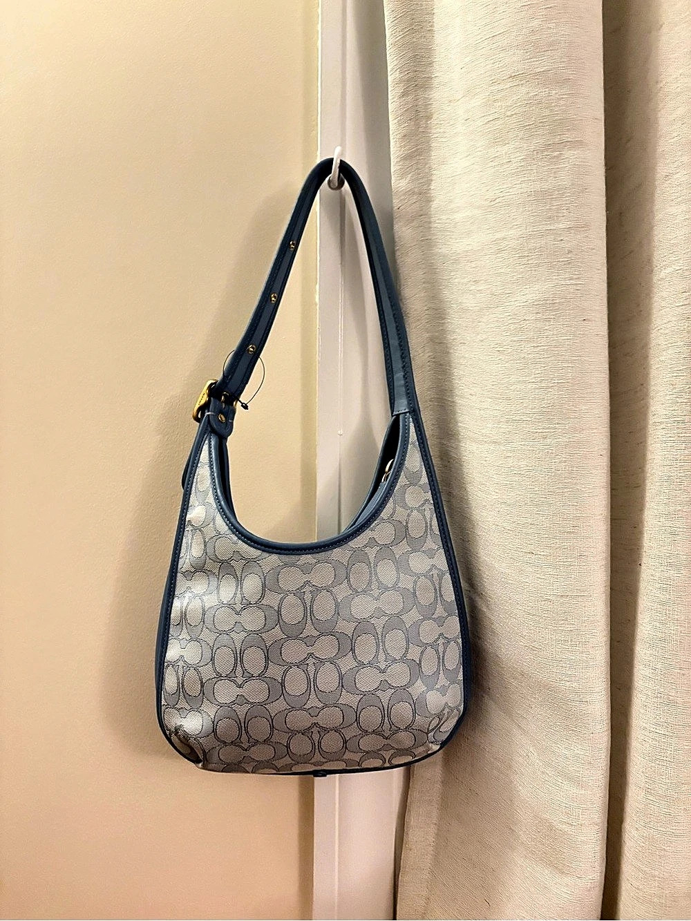 Coach Ergo Signature Shoulder Bag in Blue & Gray